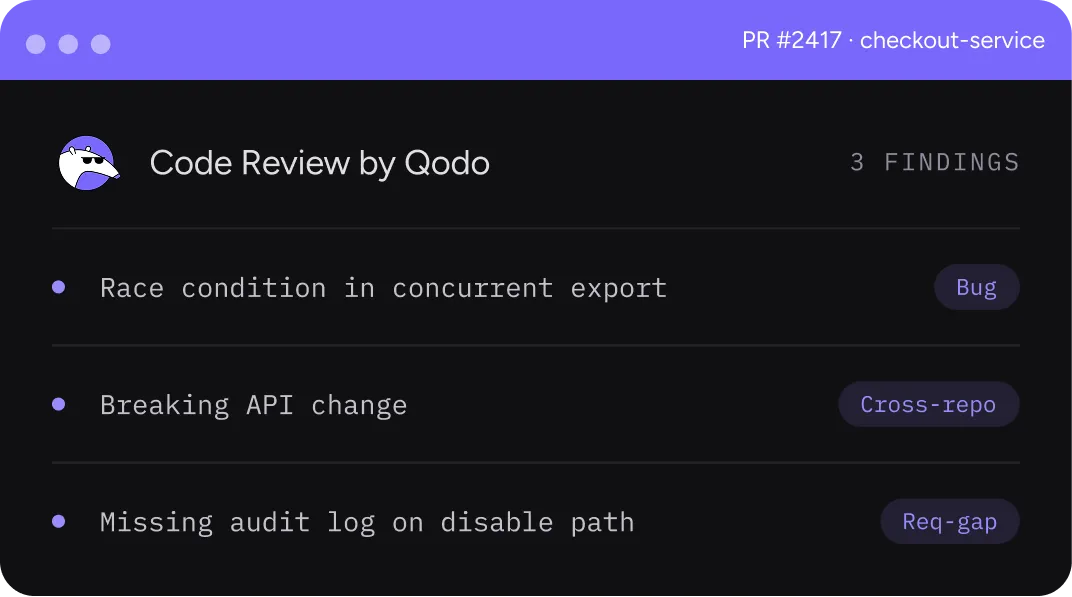 Screenshot of Qodo - showing app interface and features