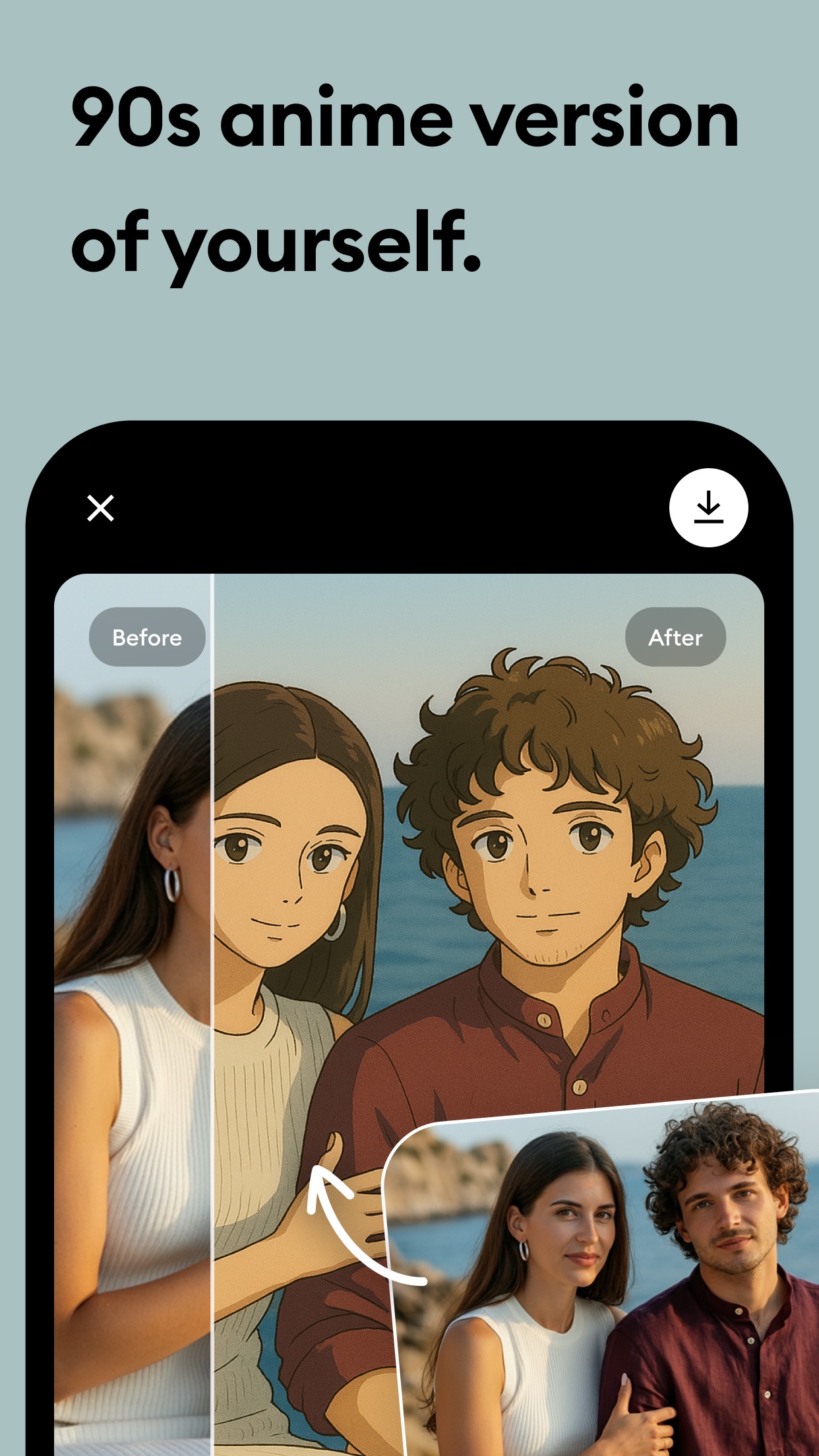 Screenshot of Remini - showing app interface and features