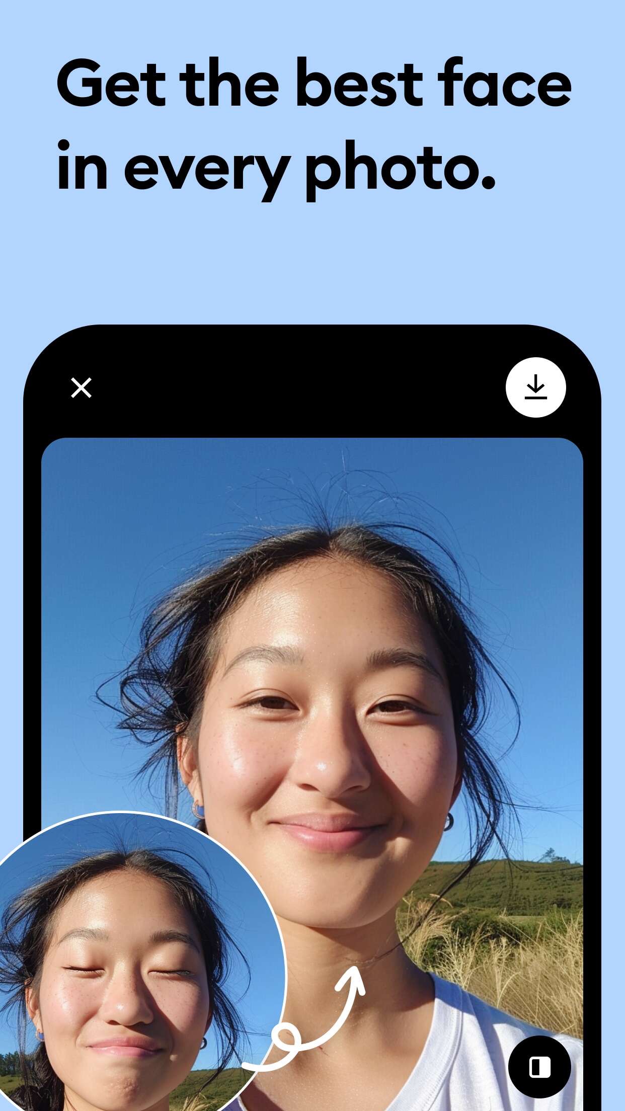 Screenshot of Remini - showing app interface and features
