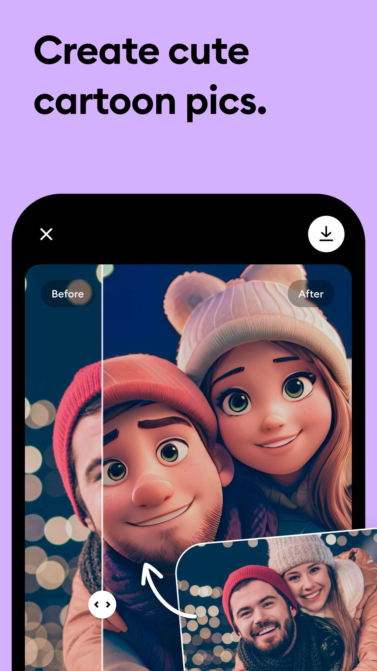 Screenshot of Remini - showing app interface and features