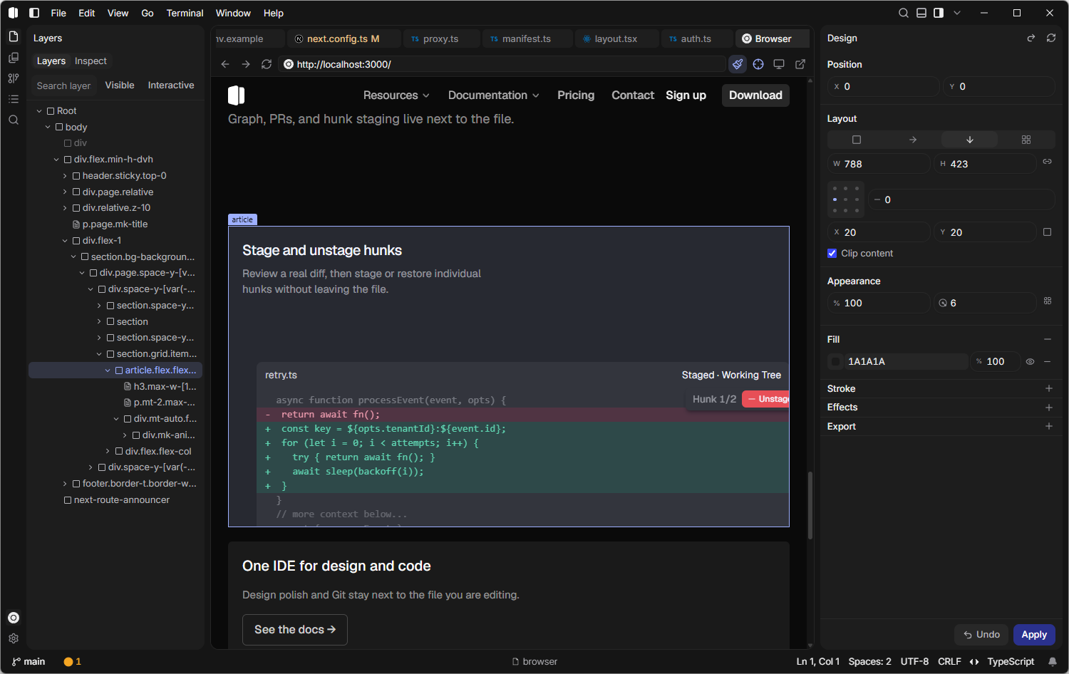 Screenshot of Shape - showing app interface and features