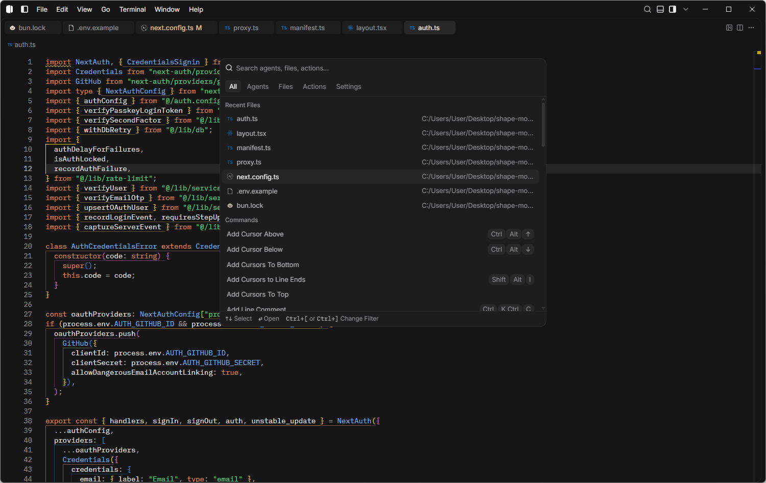 Screenshot of Shape - showing app interface and features