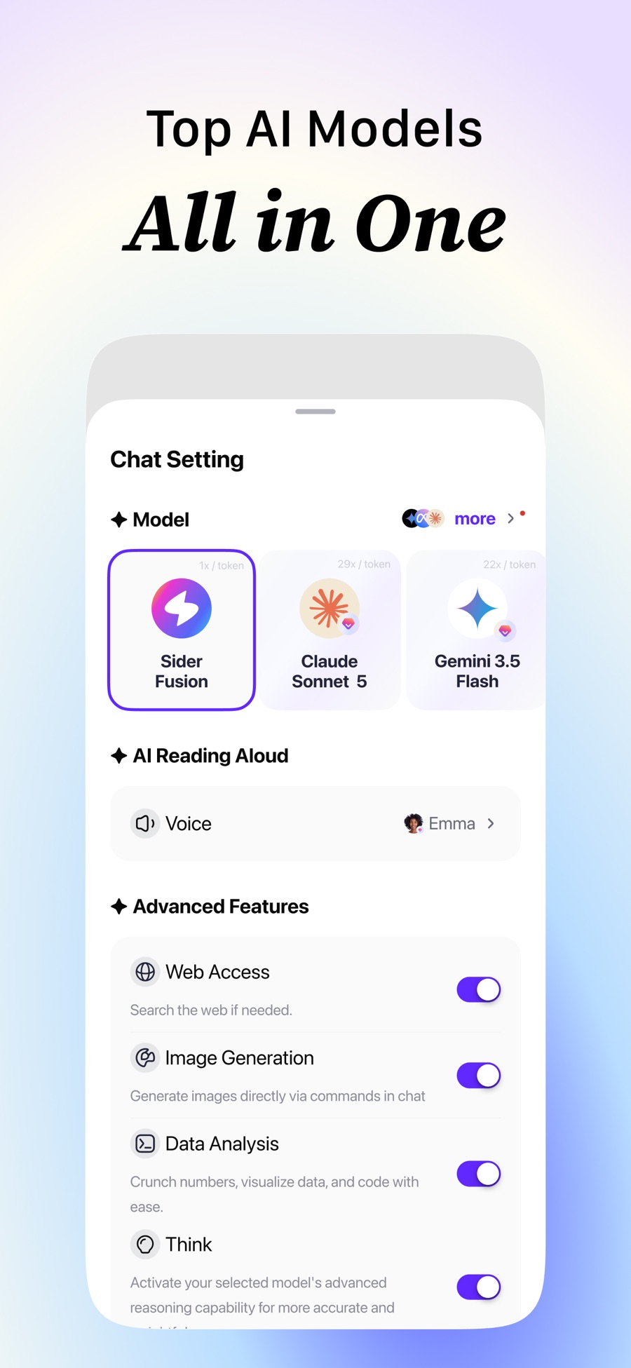 Screenshot of Sider - showing app interface and features