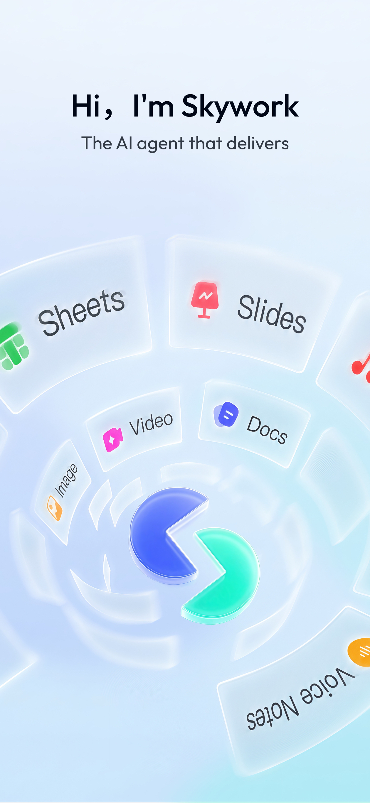 Screenshot of Skywork - showing app interface and features