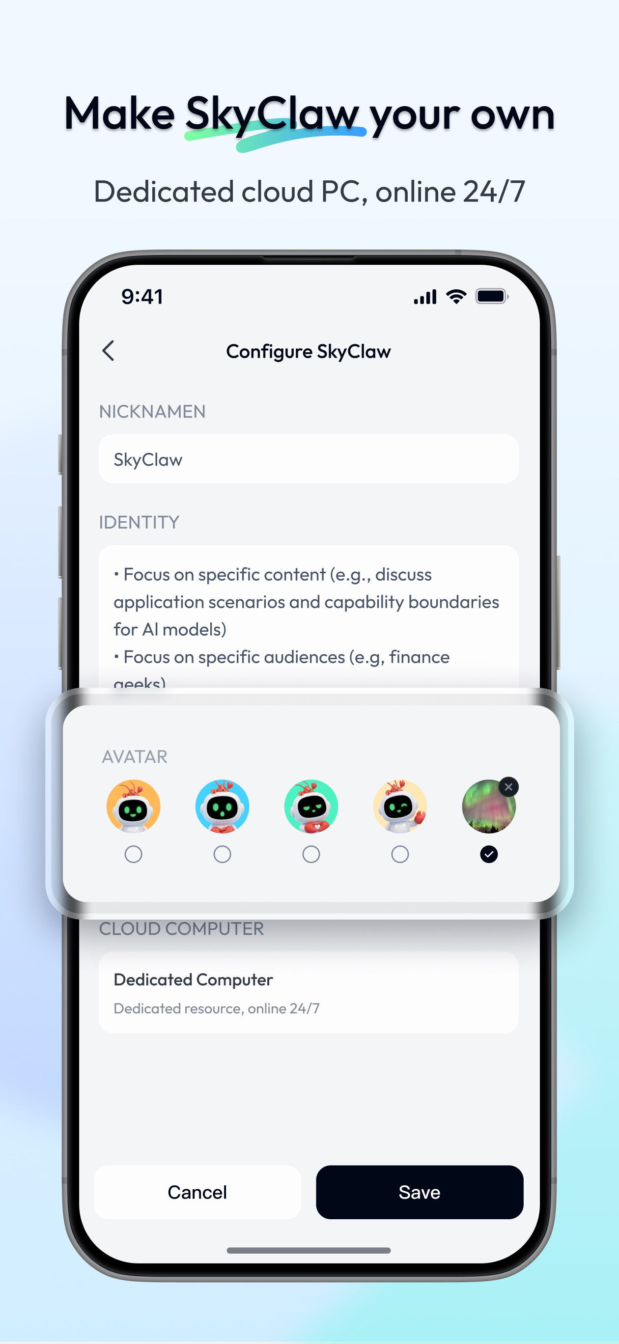 Screenshot of Skywork - showing app interface and features