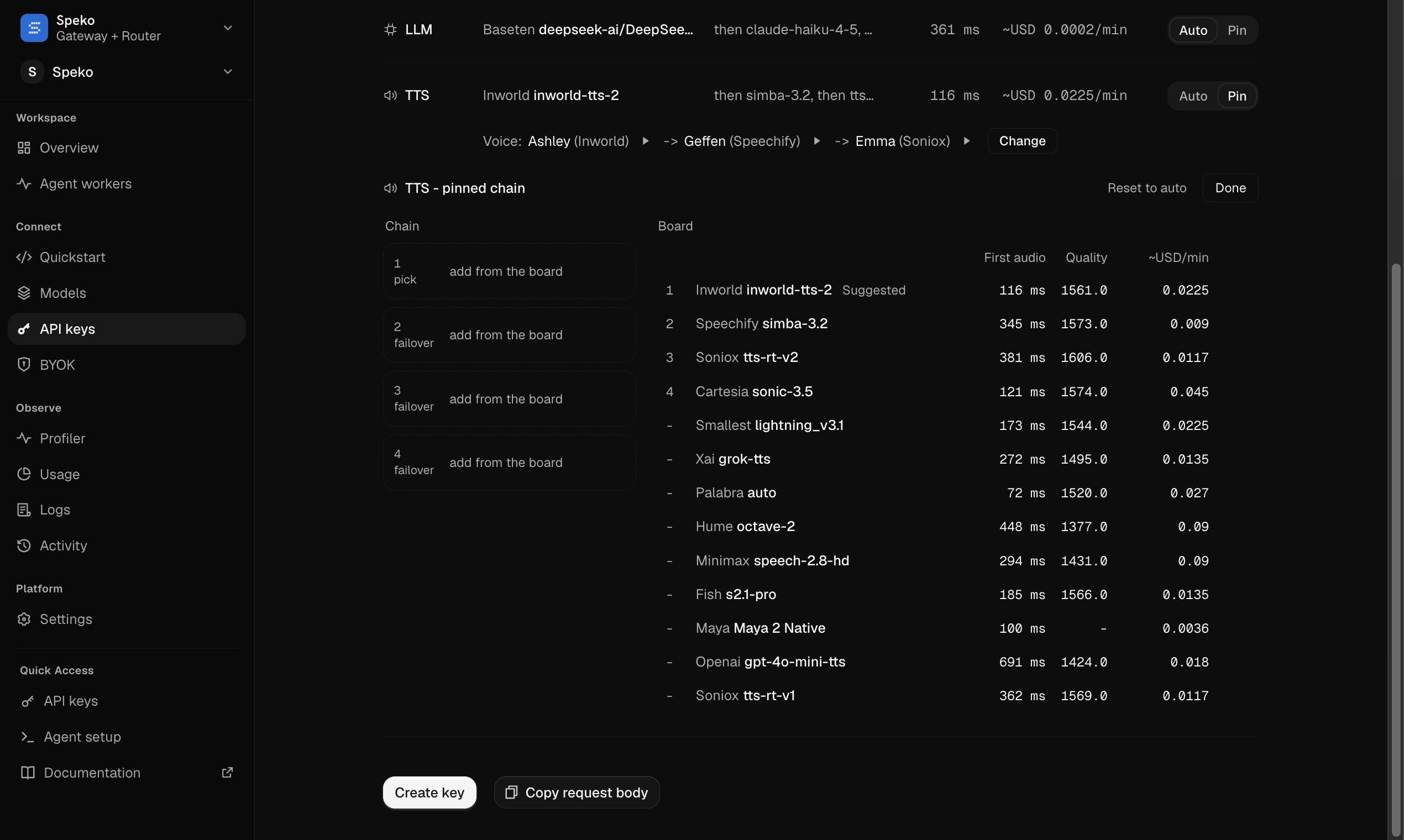 Screenshot of Speko - showing app interface and features