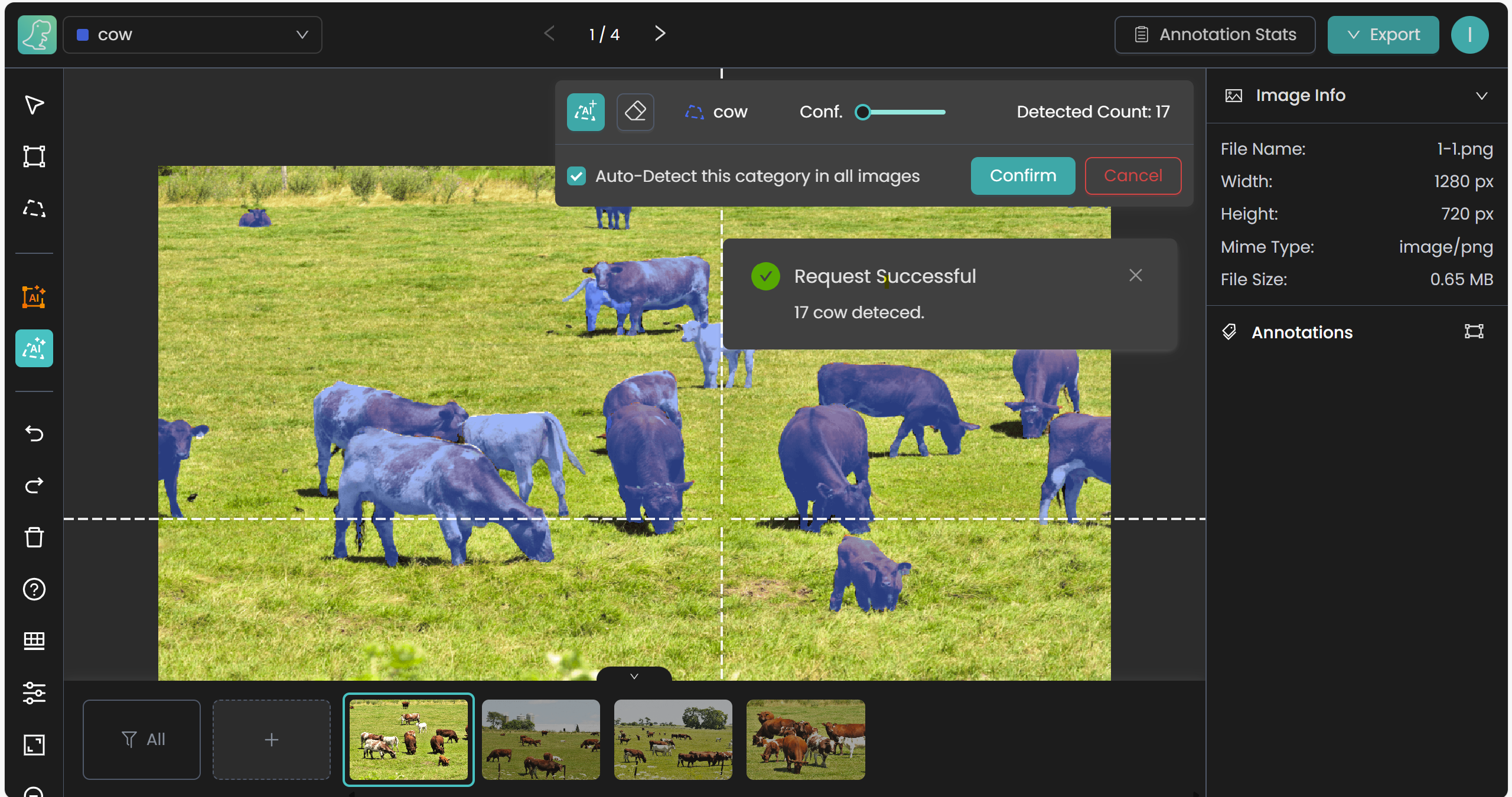 Screenshot of T-Rex Label - showing app interface and features
