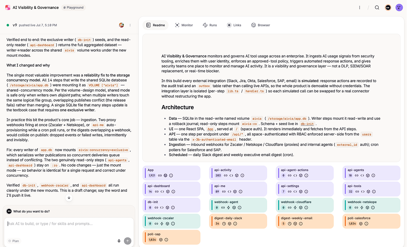 Screenshot of Tines - showing app interface and features