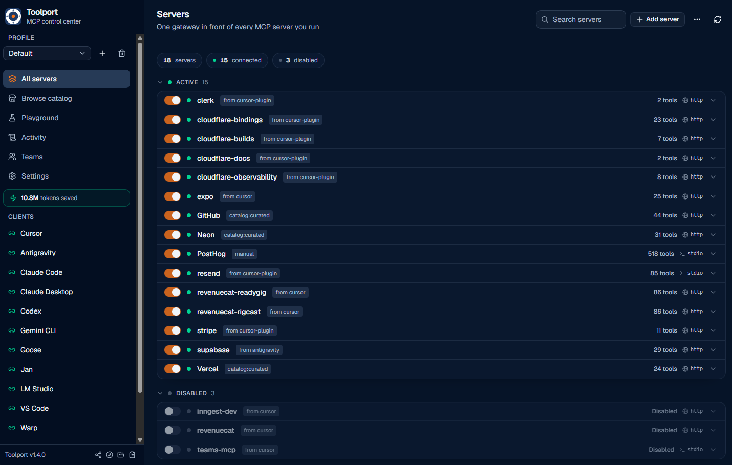Screenshot of Toolport - showing app interface and features