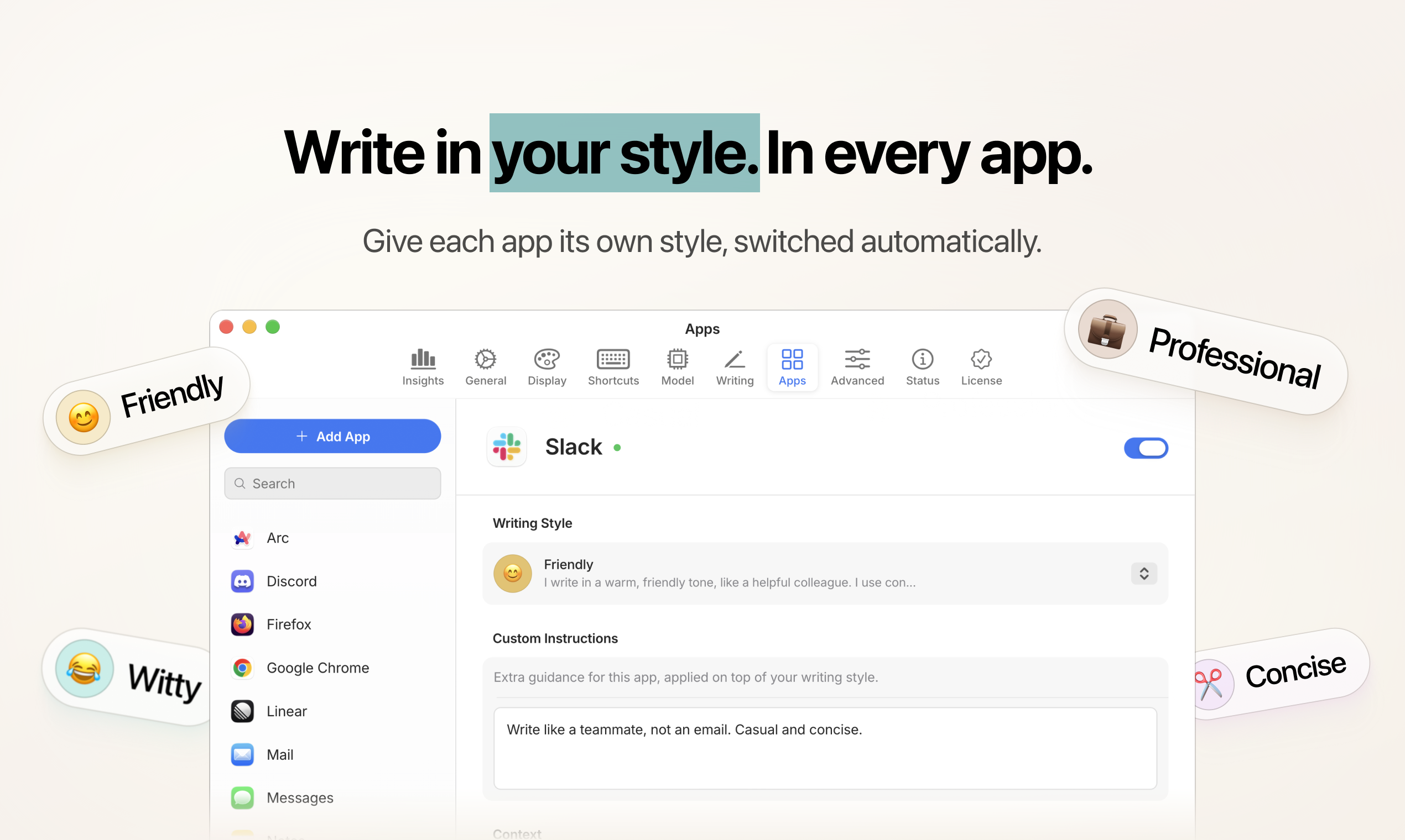 Screenshot of Typeahead - showing app interface and features
