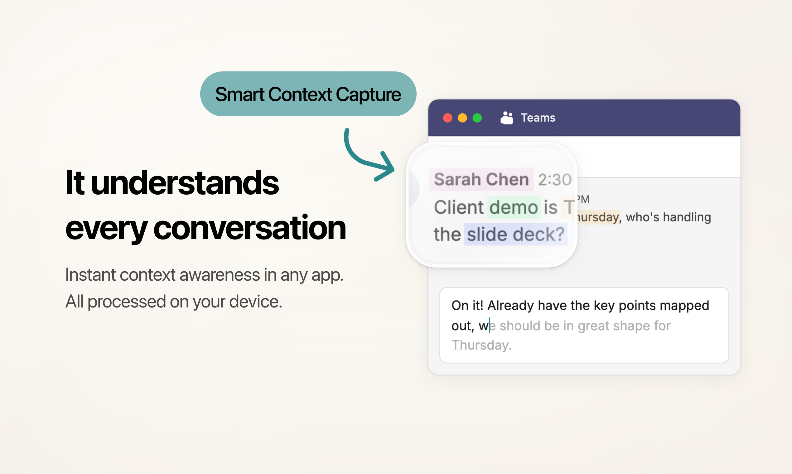 Screenshot of Typeahead - showing app interface and features