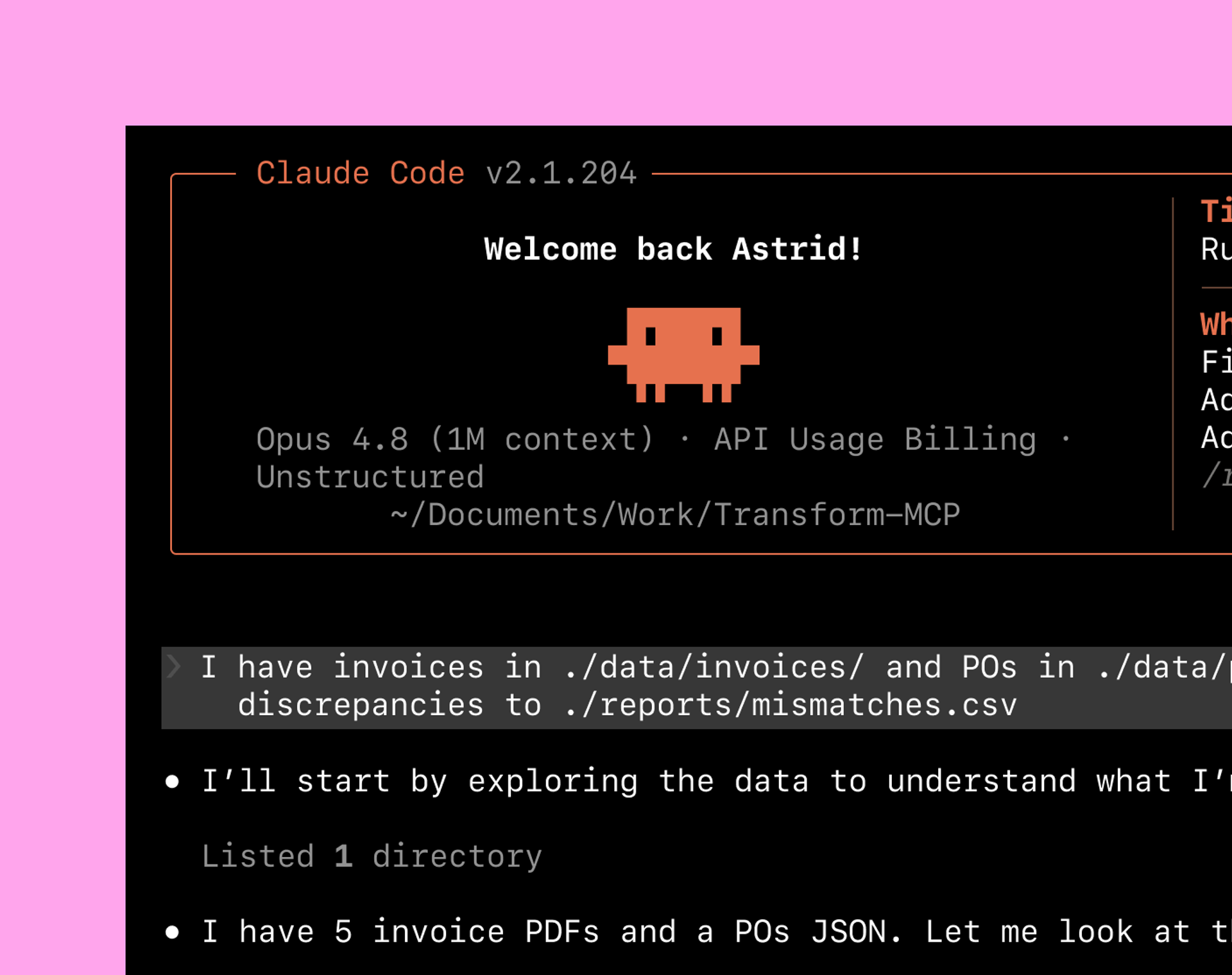 Screenshot of Unstructured - showing app interface and features