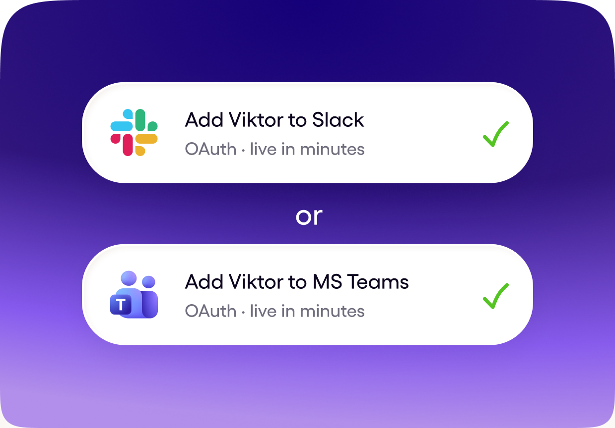Screenshot of Viktor - showing app interface and features