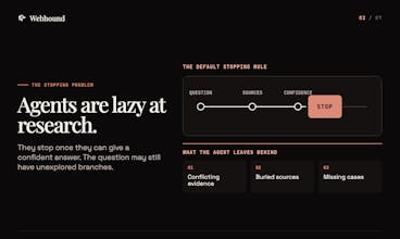 Screenshot of Webhound - showing app interface and features