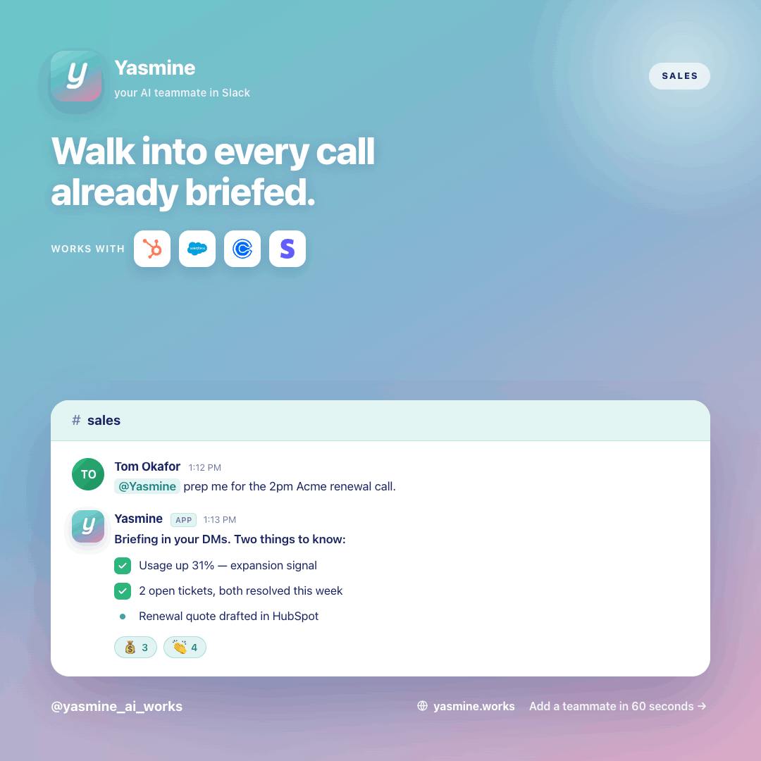 Screenshot of Yasmine - showing app interface and features