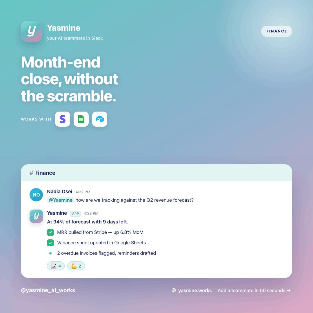 Screenshot of Yasmine - showing app interface and features