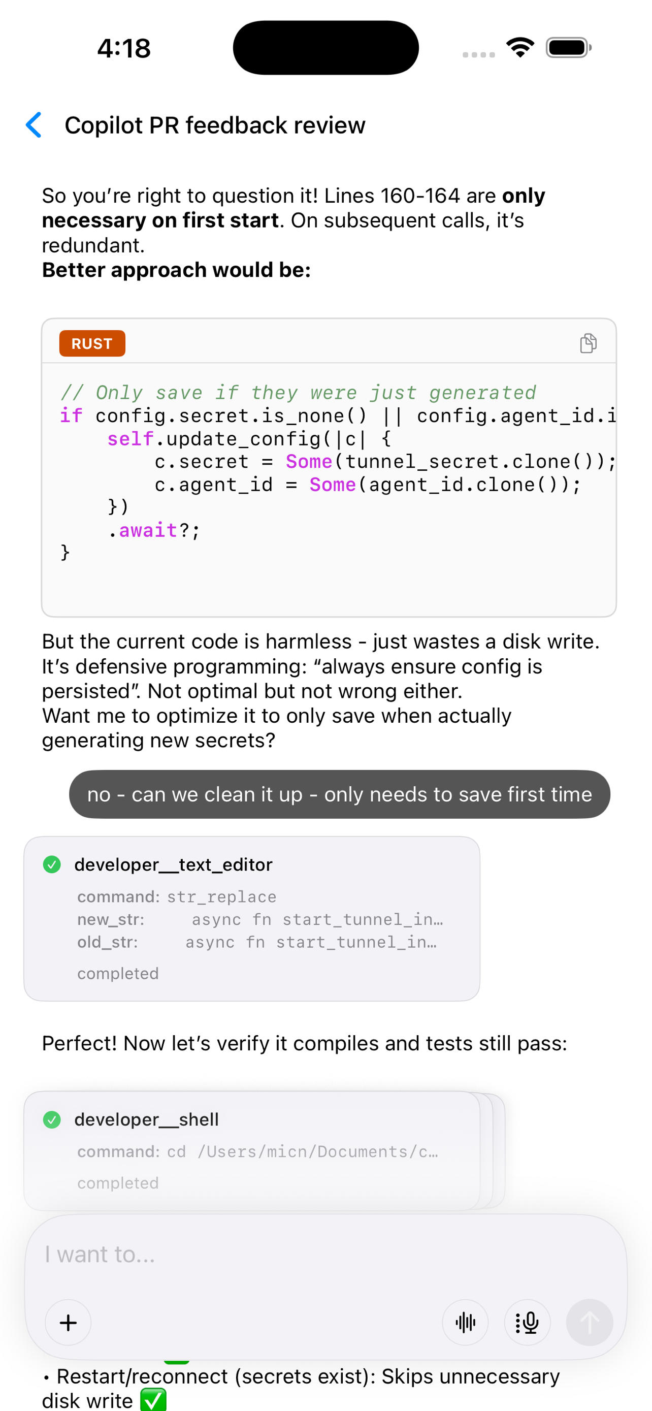 Screenshot of goose - showing app interface and features