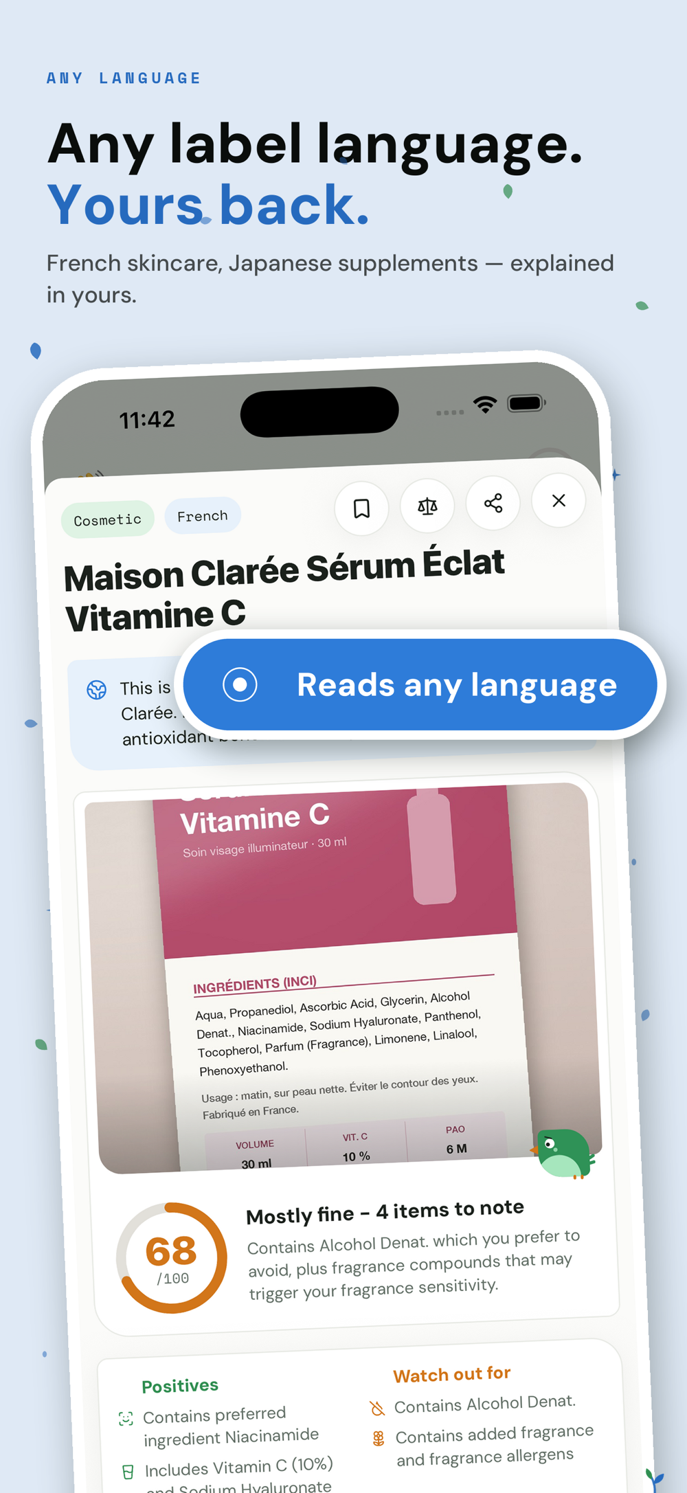 Screenshot of inlabel - showing app interface and features