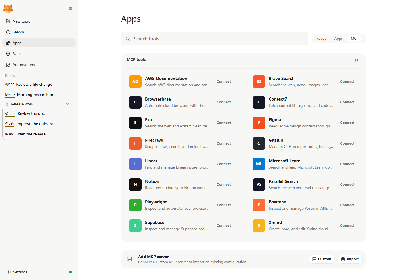 Screenshot of nanobot - showing app interface and features