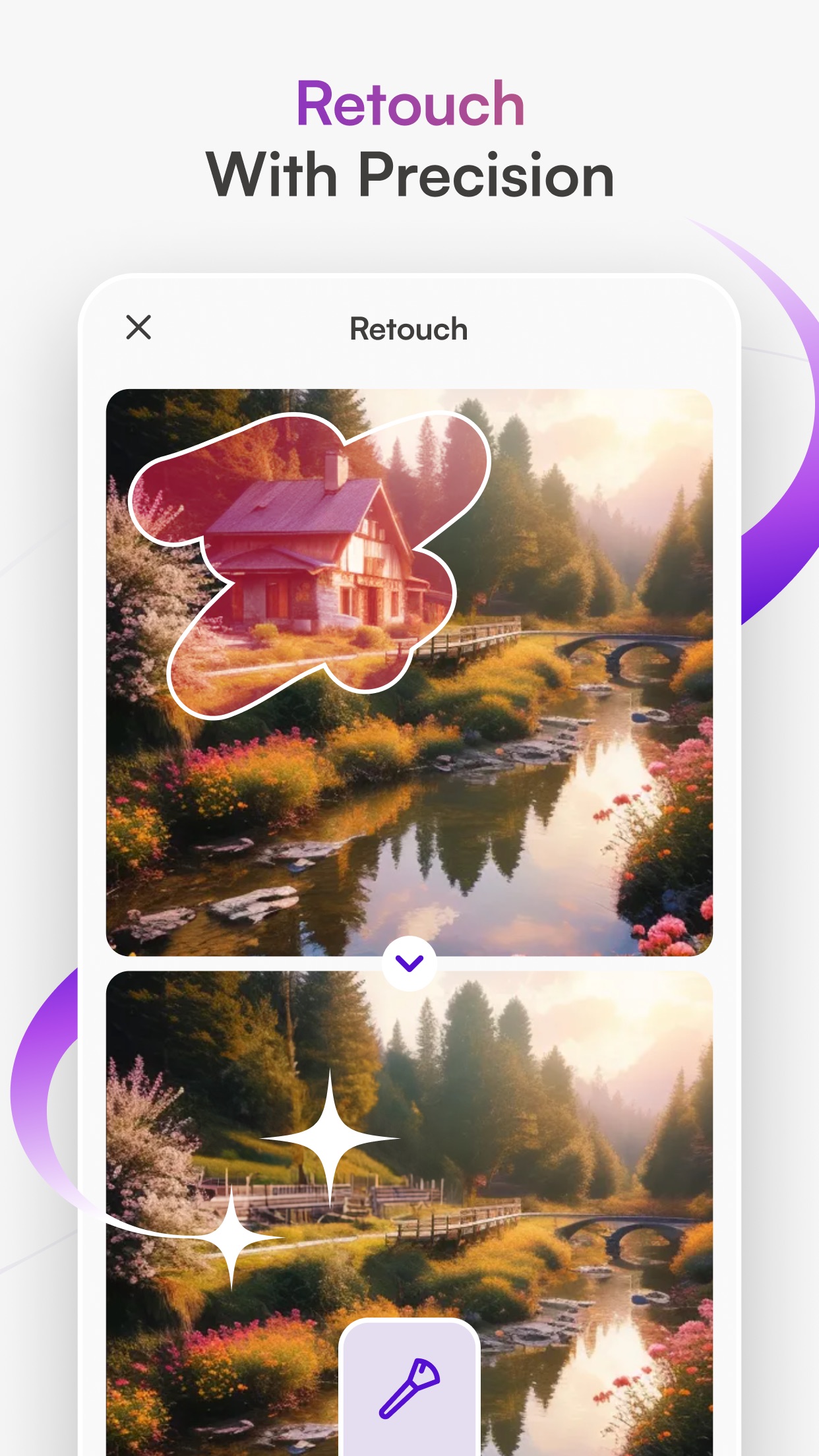 Screenshot of starryai - showing app interface and features